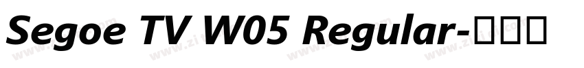 Segoe TV W05 Regular字体转换